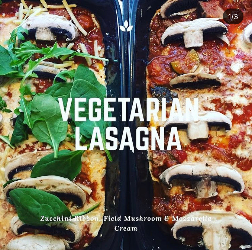 Zucchini, Field Mushroom & Mozzarella Cream Vegetarian Lasagna. 1.6kgs.